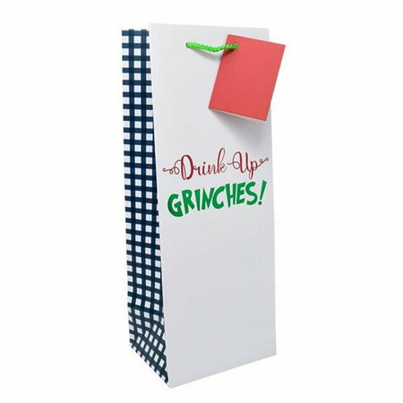 WRAP-ART Drink Up Grinches Wine Bag, Multi Color 27037